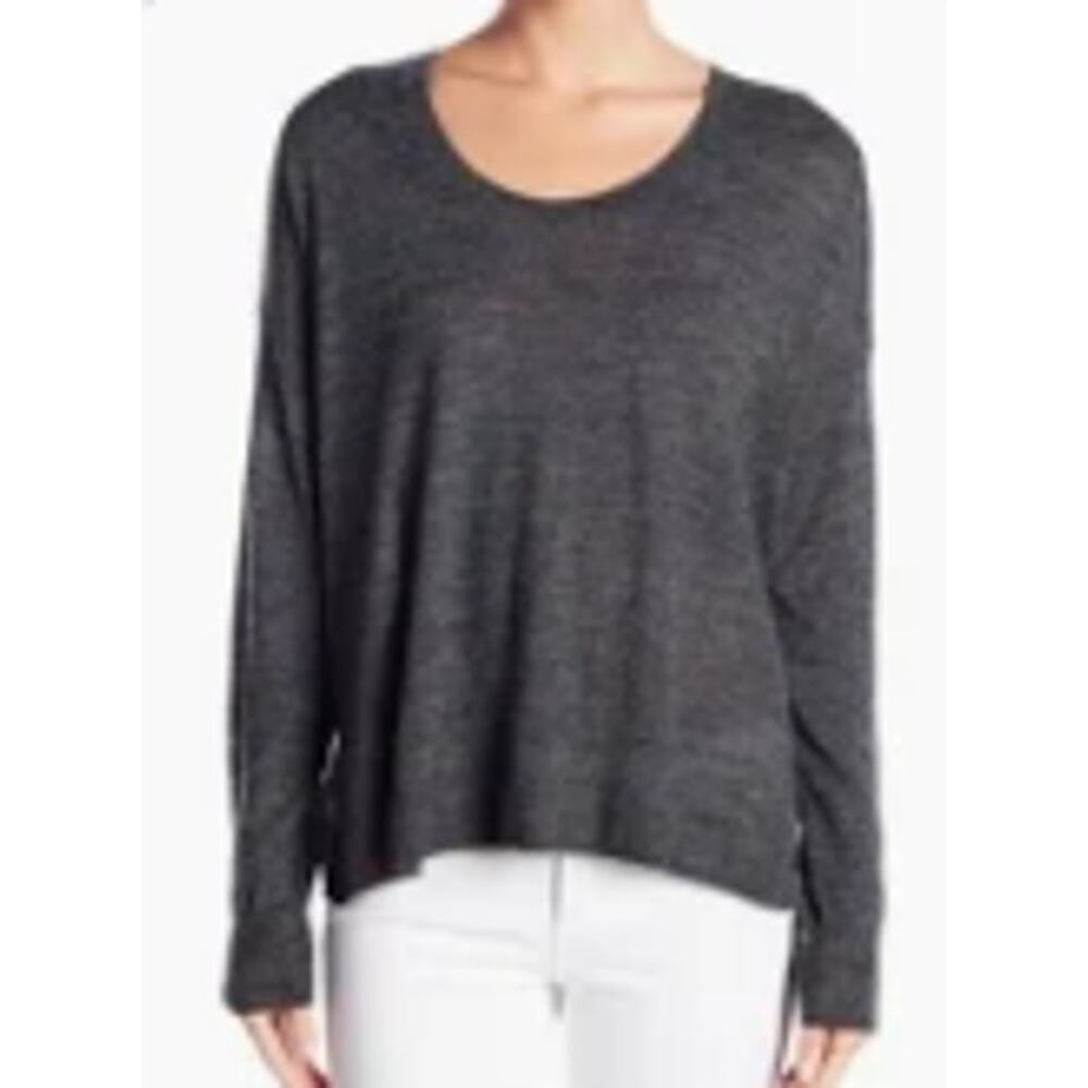 Madewell women's Gray Merino Wool Hi-Lo Sweater